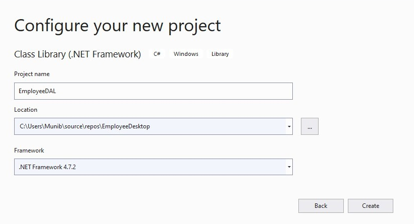 Configure your new project